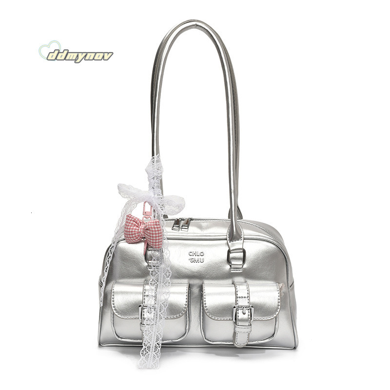 Korean Style Urban Simple Casual Underarm for Women 2025 Spring New Fashion Sweet Bowknot Shoulder Bag Trendy ddmynov ddmynov