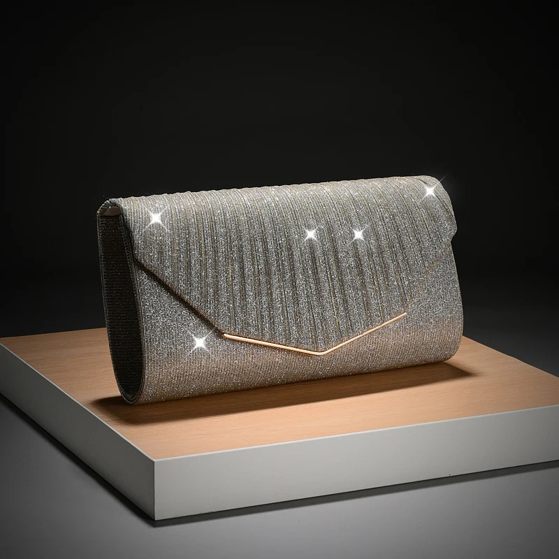 Textured Wedding Gift Clutch Bags for Women Ladies Evening Bag Designer Envelope Luxury Handbags Hardware Shoulder Bag 250614