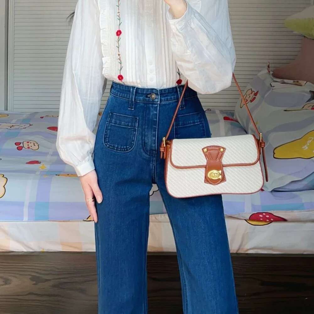 Womens Jeans Straight Leg Blue High Waist Shot Trousers with Pockets Pants for Women Stretch Baggy Grunge Y2k Korean Fashion A R