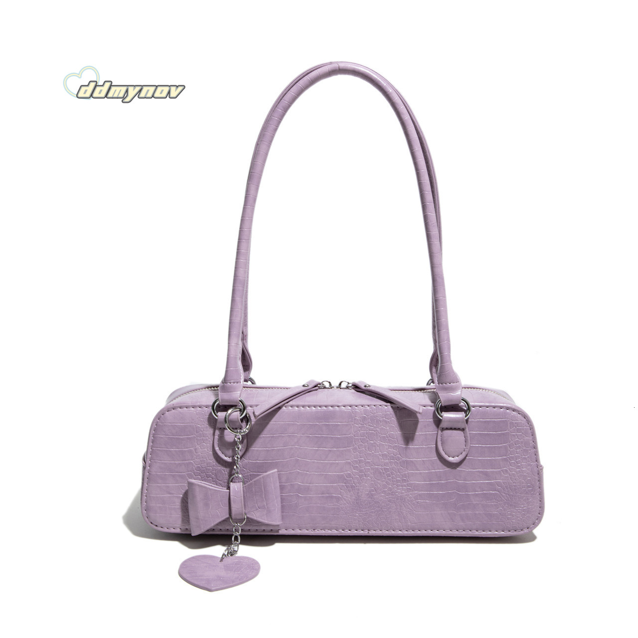 French Style Light Luxury Niche Underarm for Women 2025 Summer Fashion Bowknot Versatile Textured Shoulder Baguette Bag ddmynov ddmynov