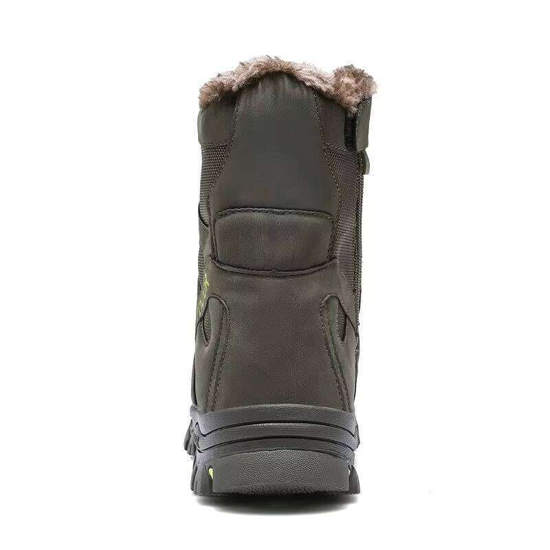 Factory Direct Sales Plus Cotton High-top Men's Hiking Shoes Winter Warm Outdoor Snow Boots