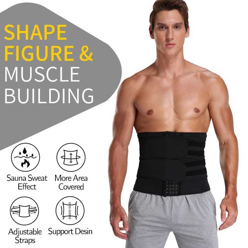 Neoprene Waist Trainer Corset for Men Workout Sauna Trimmer Belt Weight Loss Sweat Sports Girdle Compression W250616
