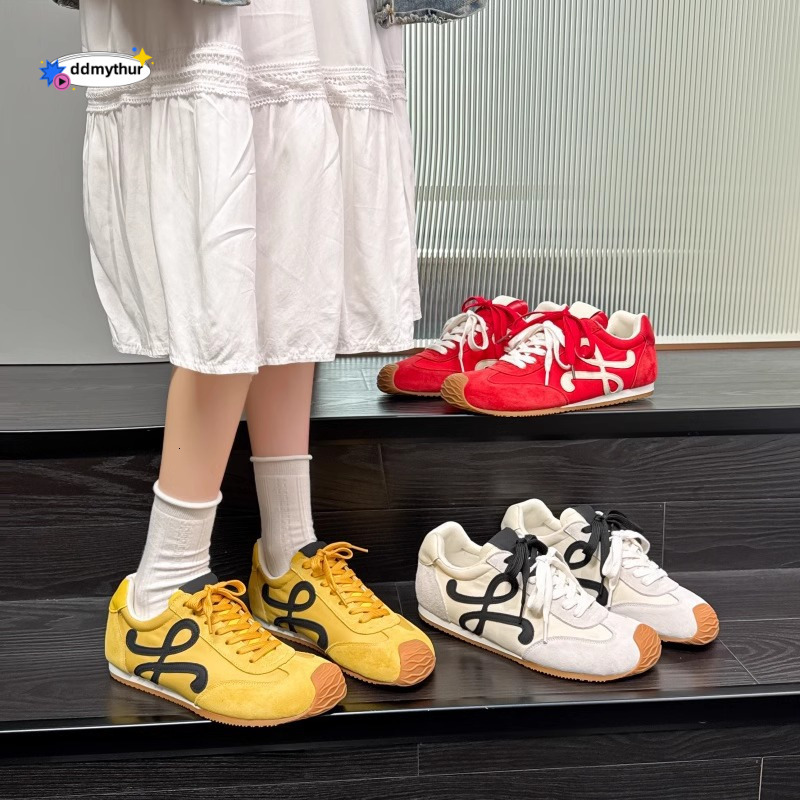 Cute Sneakers ~ Color-Block Mandarin Duck Shoelaces 7cm Height Increase Lace-Up Casual Style Chunky Agan Training Shoes for Women ddmythur