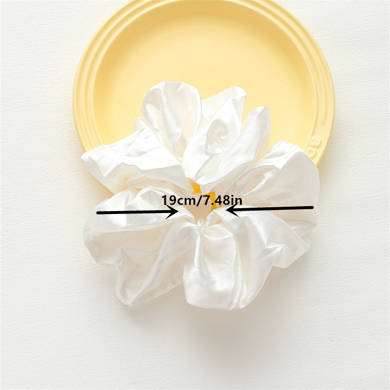 Satin silk smooth large intestine hair band female pill head durable leather band hair rope high elasticity tie pony tail head rope hair accessories