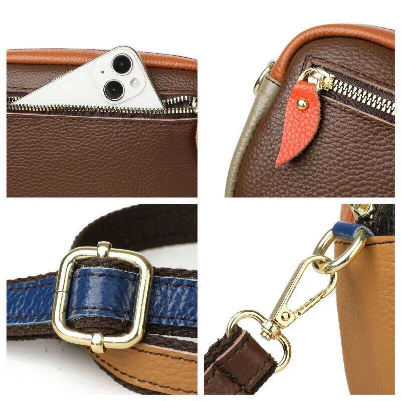 Designer Genuine Leather Tote Cowhide Crossbody For Women High Capacity Handbags Female Shoulder Messenger Bags