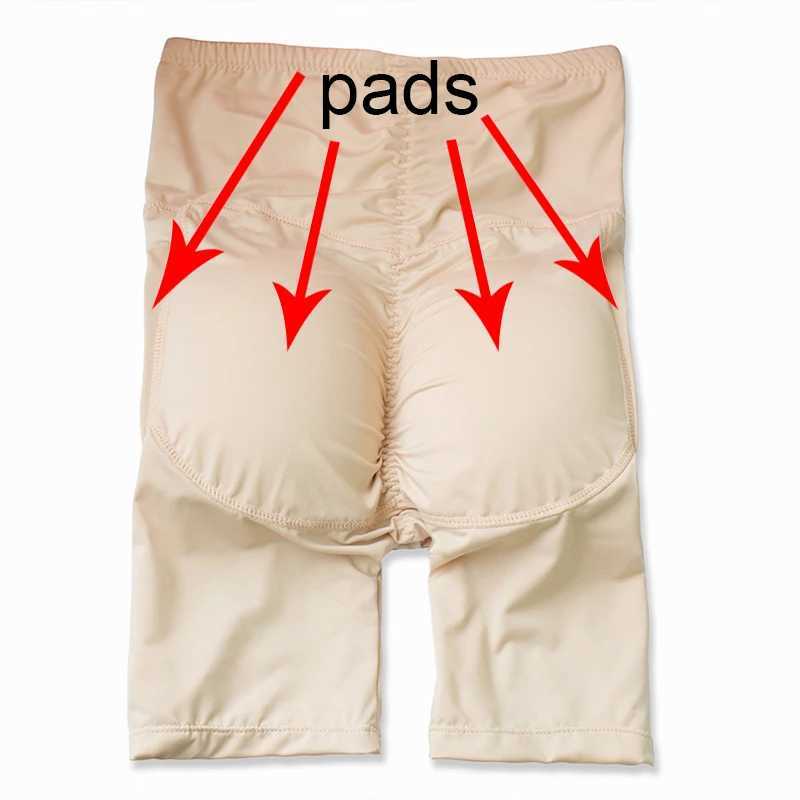 Sponge Pads High Waist Belly Shaper Control Shapers Padded Underwear for Men Elastic Quality Long Panties Boxes Black Shapewear W250616