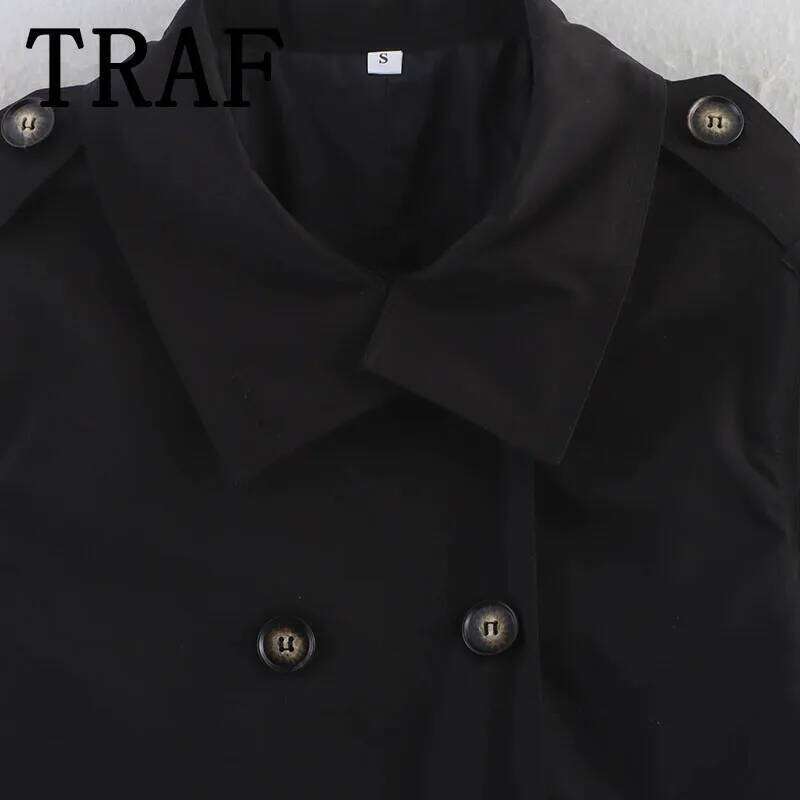 TRAF Women Jacket 2025 Women's Two Tone Short Coat Fashion Windbreaker Style Casual Jackets Streetwear New In Outerwears