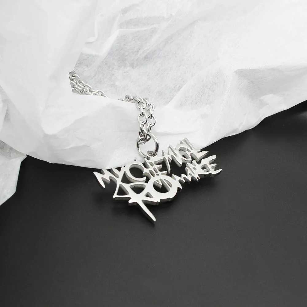 Rock Band My Chemical Romance Necklaces Cosplay MCR Stainless Steel Pendant Necklace Fashion Geometric Jewelry Gifts W250616