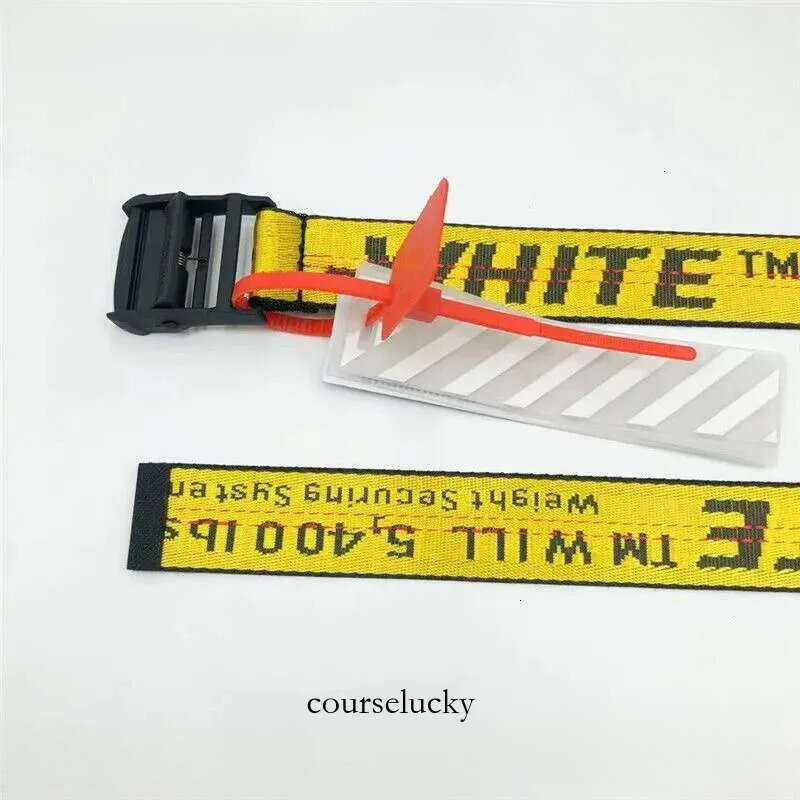 Woman Wrestle Off Yellow White Belt Designer For Men Womens Canvas Nylon Run Belt Adjustable Casual Strap Long Boy Gym Fashion Belt Offlies Whitely Belt 31E