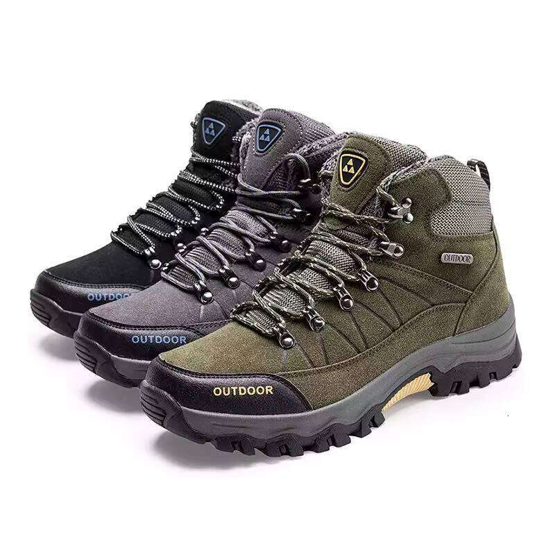 Outdoor Waterproof and Anti-skid Mountaineering Boot Men's Sports Cross Country Running Hiking Shoes EVA PU Adult Fashion