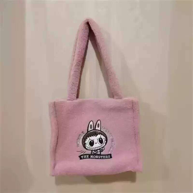 Women's Bags Designer Cute Labubu Single Shoulder Cartoon Anime New Large Capacity Portable Handbag For Girls Going Out Mobile Money Storage Bag