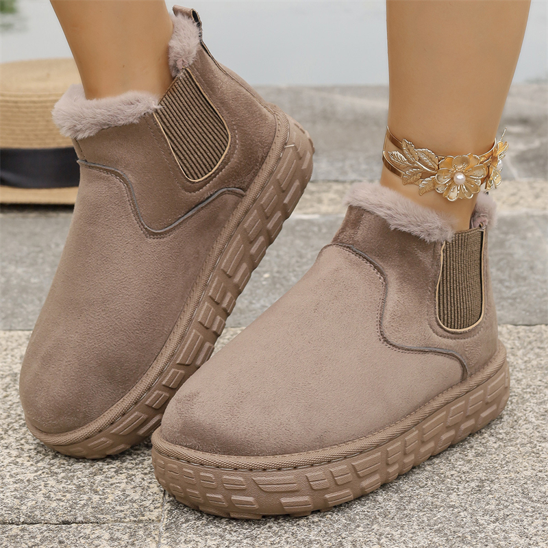 hot Free shipping designer Boots for woman cotton shoes keep warm Fashion Boots platform black brown khaki snow boots