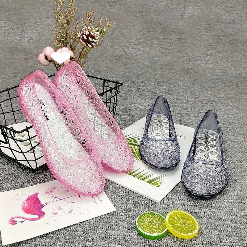 Summer Crystal Sandals Flat Shoes Fashionable Multi functional Beach Women's Sandals Designer Sandals Anti slip Hollow Women's Slippers