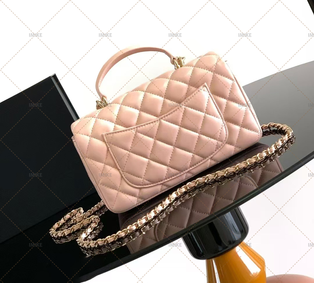 High quality mini bag designer Flap bag women handle bag Soft Sheepskin and shiny painted metal Women's Crossbody Bag chain bag