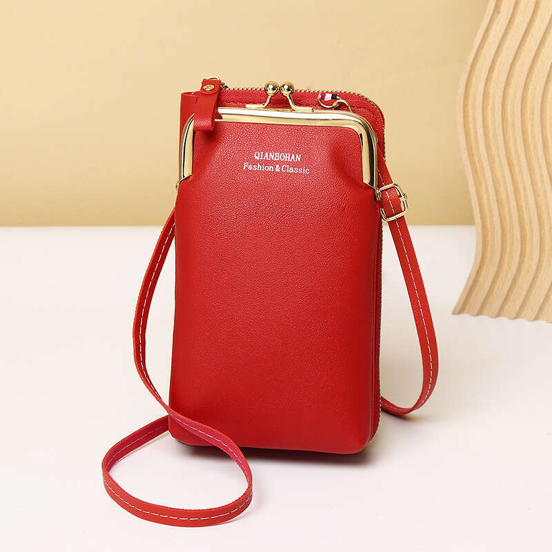 New Women's Crossbody Vertical Multi-Functional Wallet Korean Style Shoulder Bag