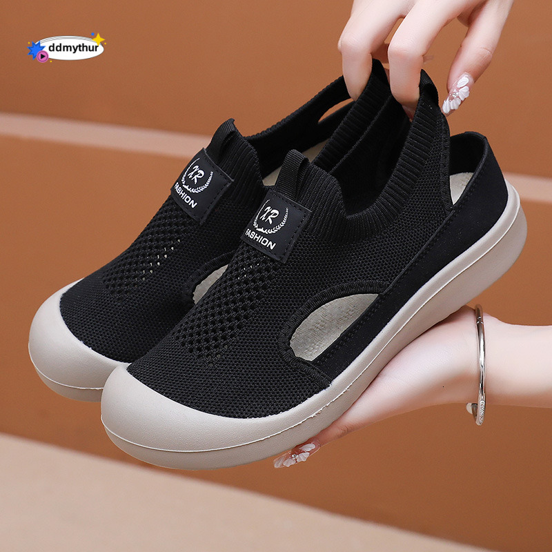 2025 Soft Comfortable Breathable Women's Spring and Autumn New Slip-On Thick Sole Ladies Lazy Shoes ddmythur