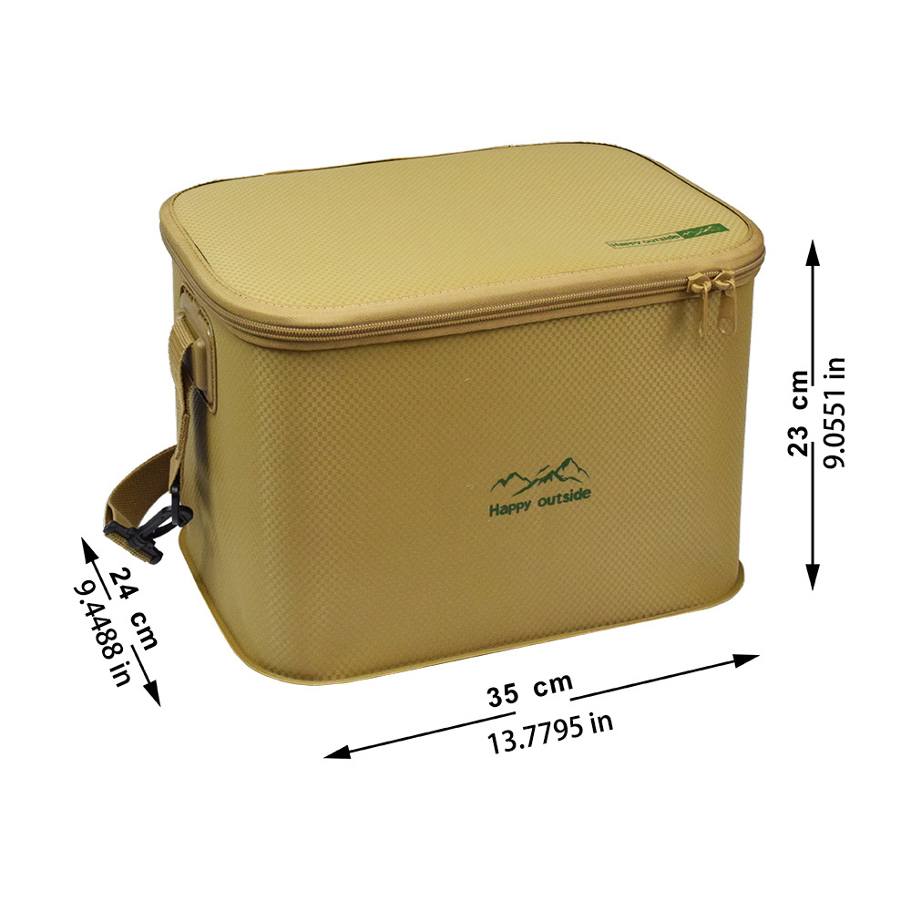 18-20L Camping Cooler Box, Eco-Friendly Insulated Food Storage Bag, Collapsible Cooler Odor, Office Cooler Bag, For Family Outing Road Trip Travel (Ur
