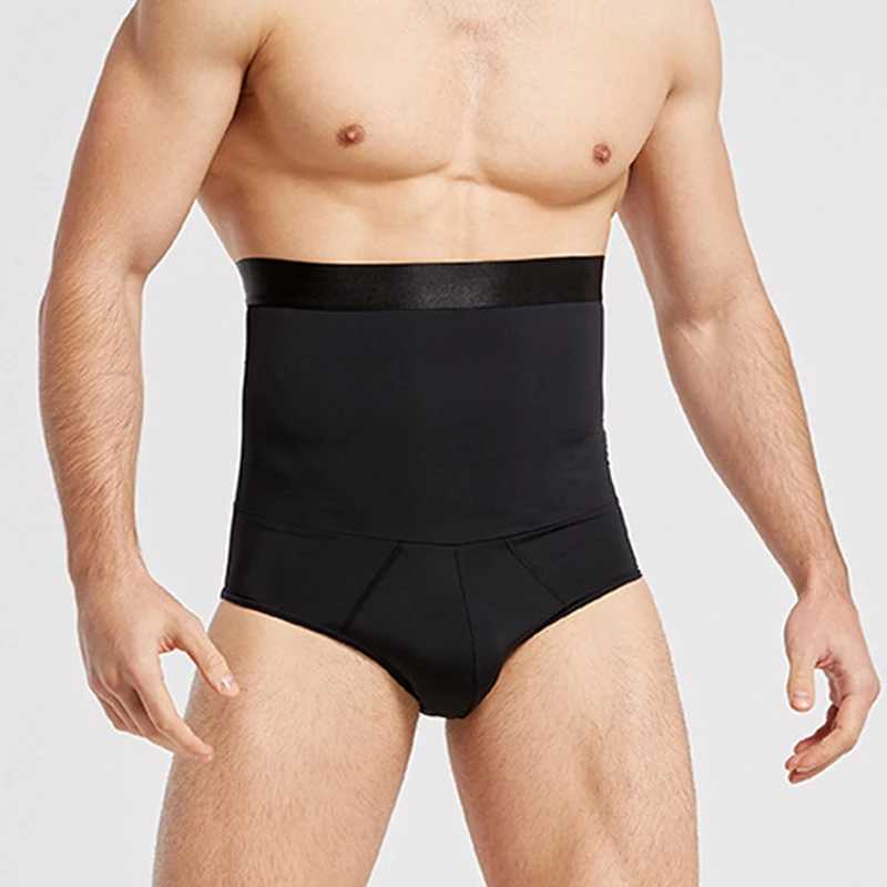 1pcs Men High Waist Shapewear Pants Tummy Control Shorts Body Shaper Compression Trainer Belly Tummy Slimming Boxer Underwear W250616