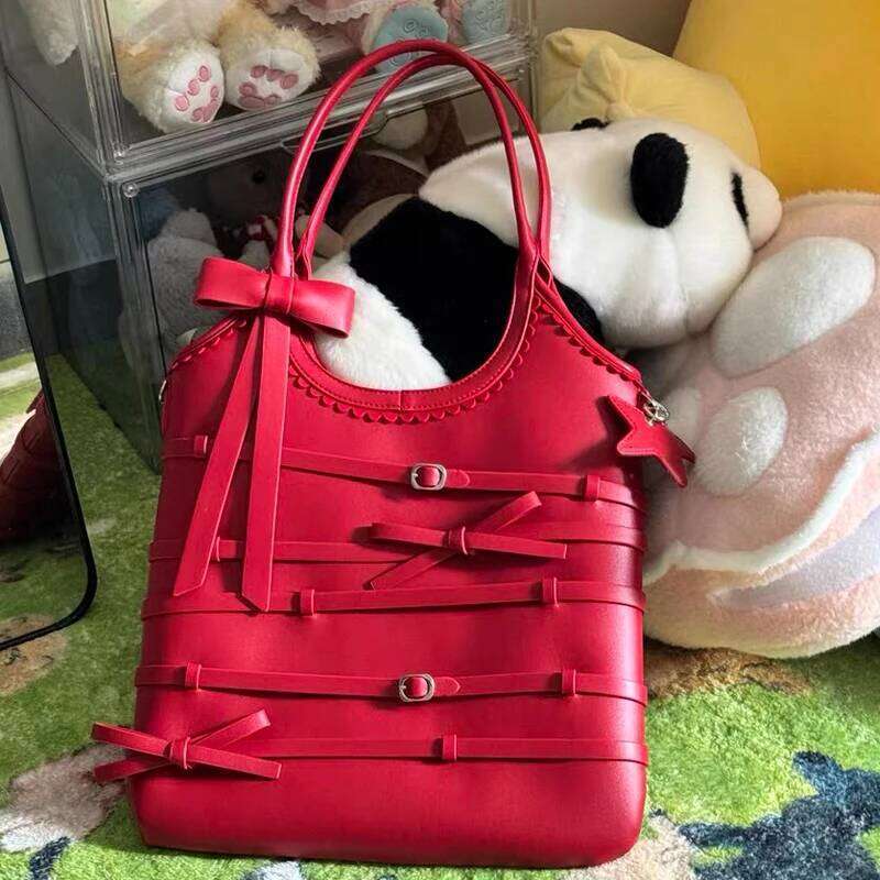 Women's Bags Designer Casual Slim Bags For Women Designer Handbag Purses New In PU Bow Belt Buckle Decoration Top Handle Underarm Shoulder