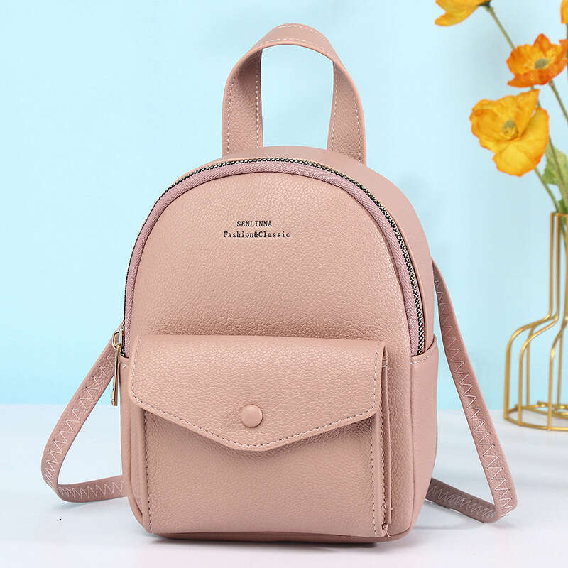 Hot Selling Commuter for Women, Casual Compact Fashion Travel PU Leather Multifunctional Solid Color Small Backpack