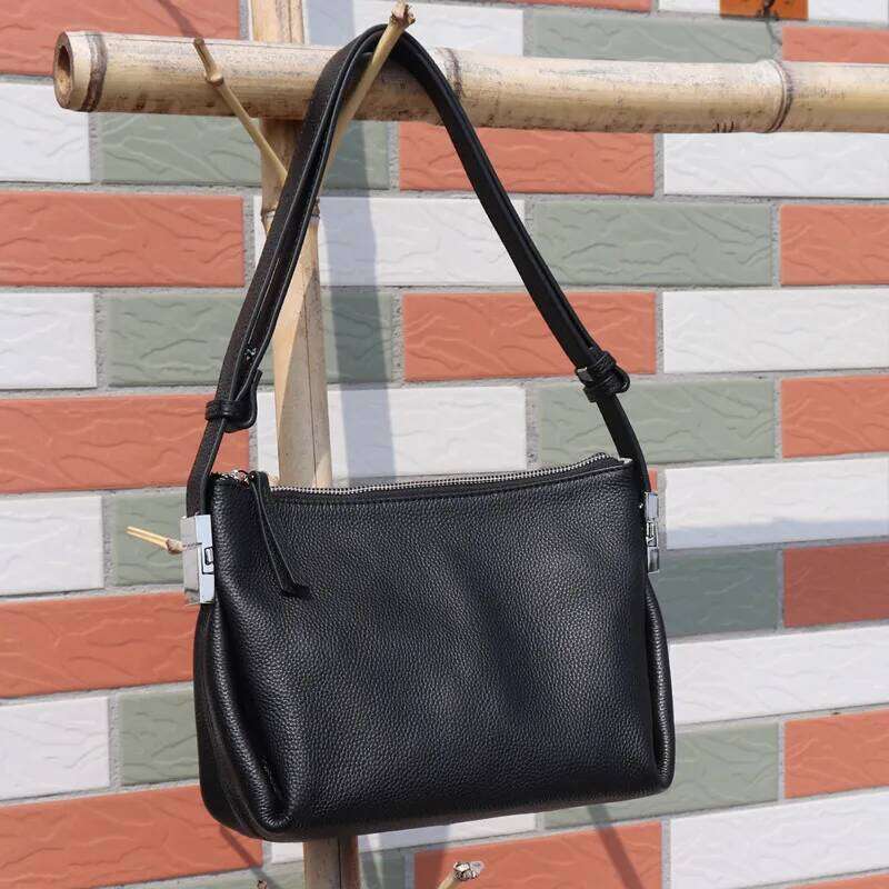 Women Genuine Leather Crossbody Fashion Solid Color Adjustable Strap Underarm Shoulder Bag Designer Handbag And Purses Trend