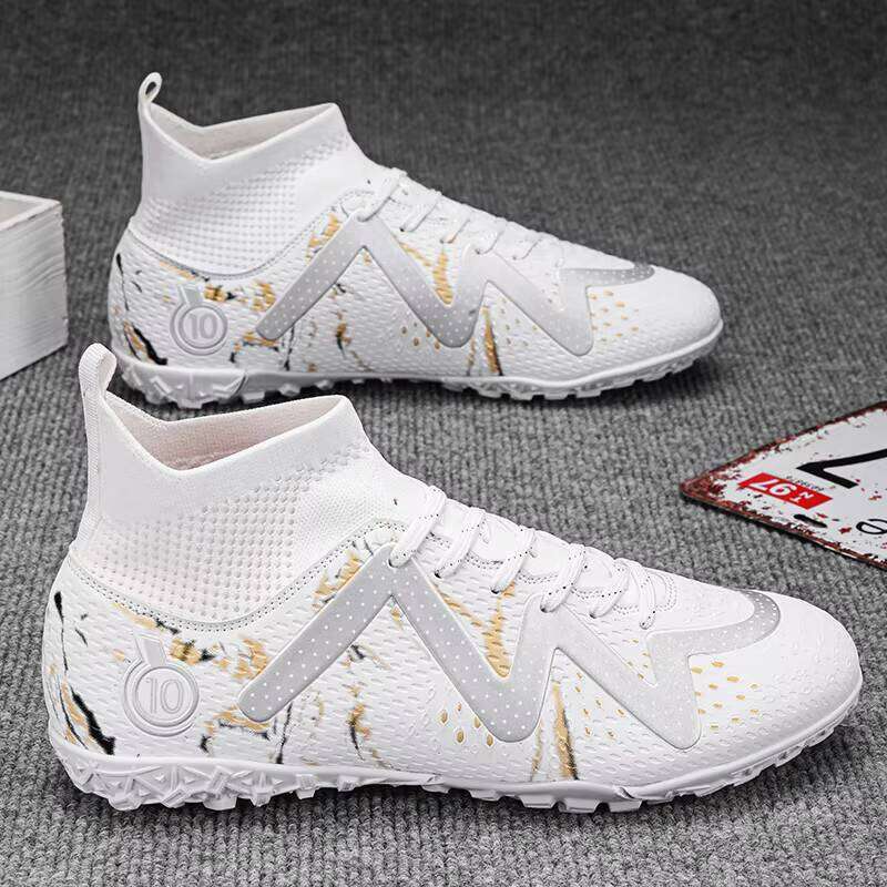 Outdoor Football Sneakers Boy's High Ankle Men's Cleats Training Sport Soccer Shoes
