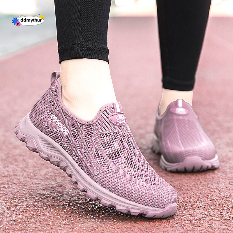 Summer New Breathable Mesh Elderly Men Women, Hollow Casual Walking for Middle-aged and Elderly, Mom Shoes ddmythur