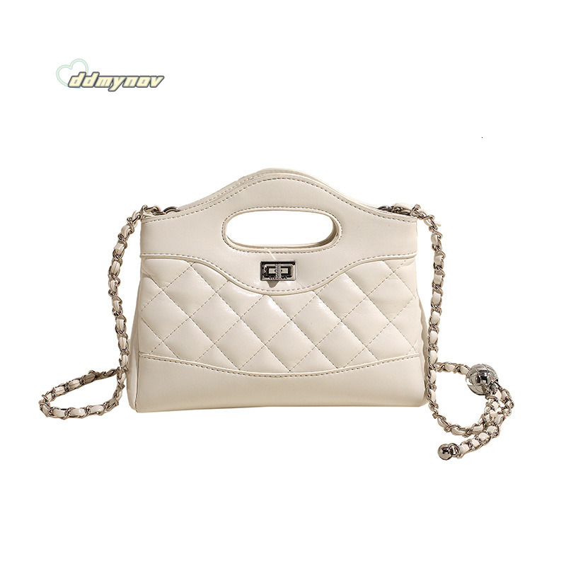 Korean Style Niche Quilted Handbag for Women 2024 New Fashion High-end Shoulder Commuter Crossbody Small Bag Trend ddmynov