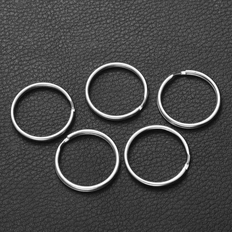 20100pcs Metal Blank Keyring Keychain Split Rings Keyfob Key Lobster Clasp Chain Pendant Stainless Steel 250606