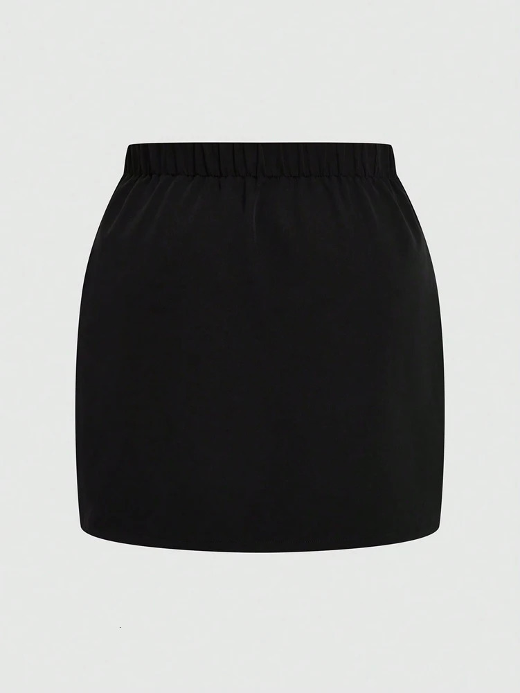 Plus Size 2025 Summer Womens Spring and Sexy Suspenders Top Bowknot Slit Half Skirt Romantic Girl Two Piece Set 250609