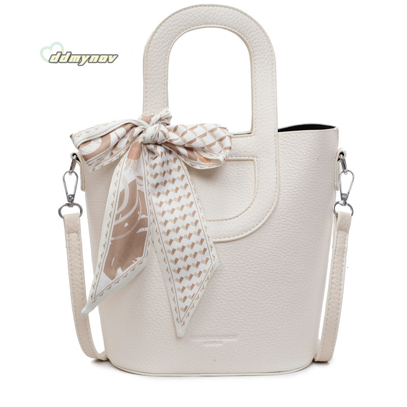 Summer Trendy Fashion Versatile Handheld Bucket for Women 2025 New Korean Style Simple Lychee Texture Shoulder Crossbody Bag ddmynov ddmynov ddmynov