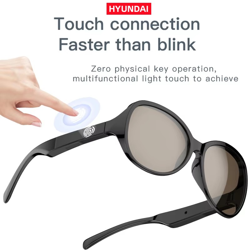 HYUNDAI Smart Glasses Bluetooth 5.4 Headphones touch hands-free calling stereo music headphones For Outdoor Sport F07