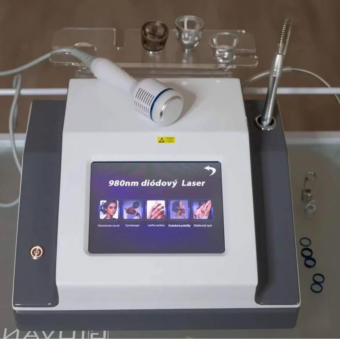 Portable High-Power 6-In-1 980nm Laser Skin and Nail Fungal Infection Removal Device For Red Blood Silk Spider Vein Removal