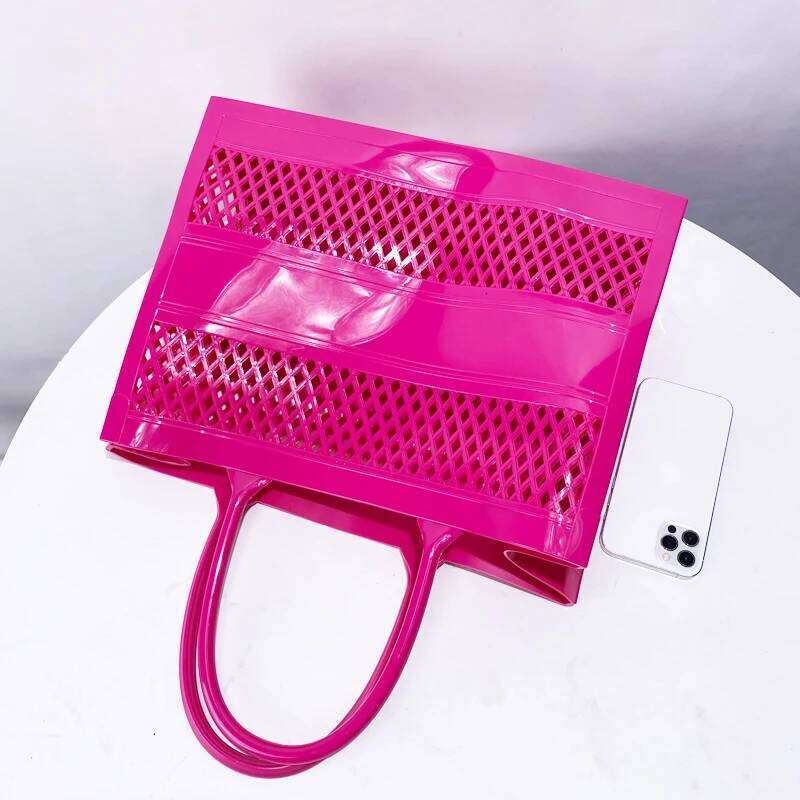 Women's Bags Designer Fashion Jelly Buns Tote Bags For Women Designer Handbag And Purse New In PVC Hollow Out Top Handle Underarm Shoulder
