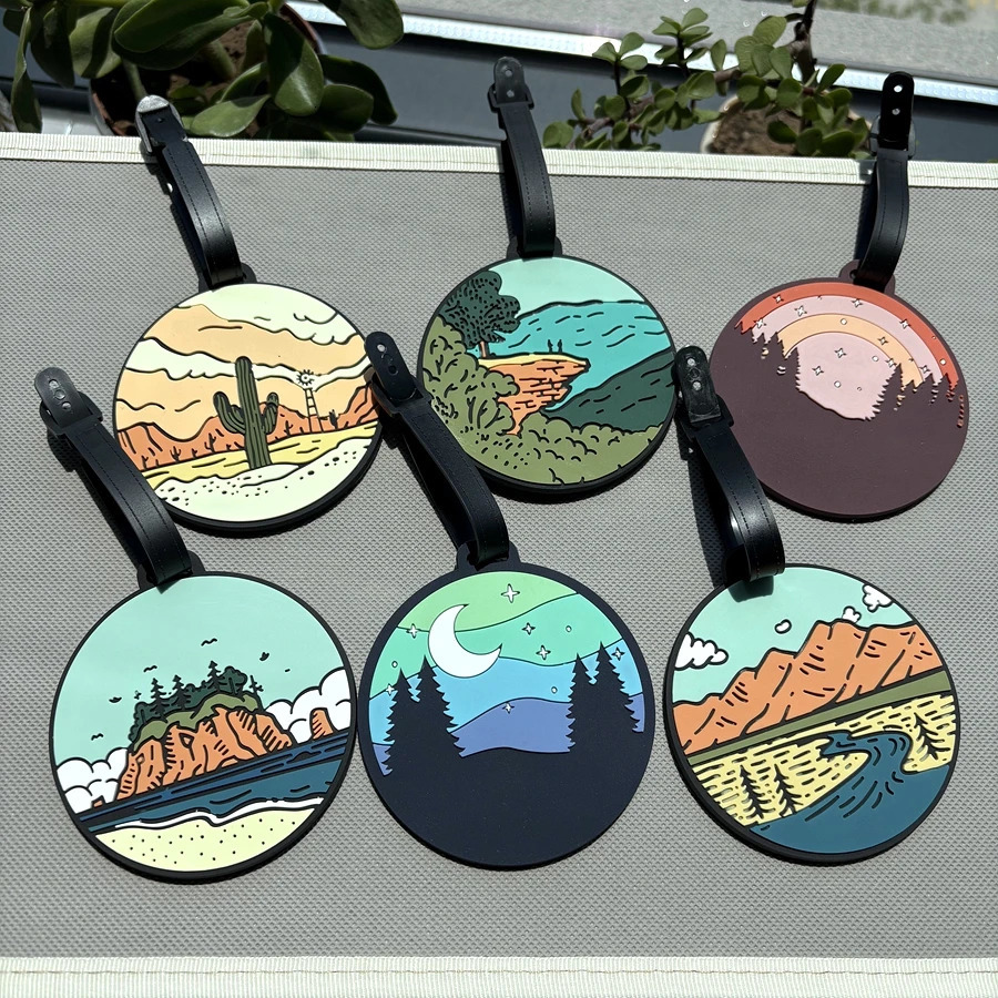 1236cs Starry Sky Landscape Luggage Tag Pendant Work Name Business Travel Airport Anti Loss ID 250615
