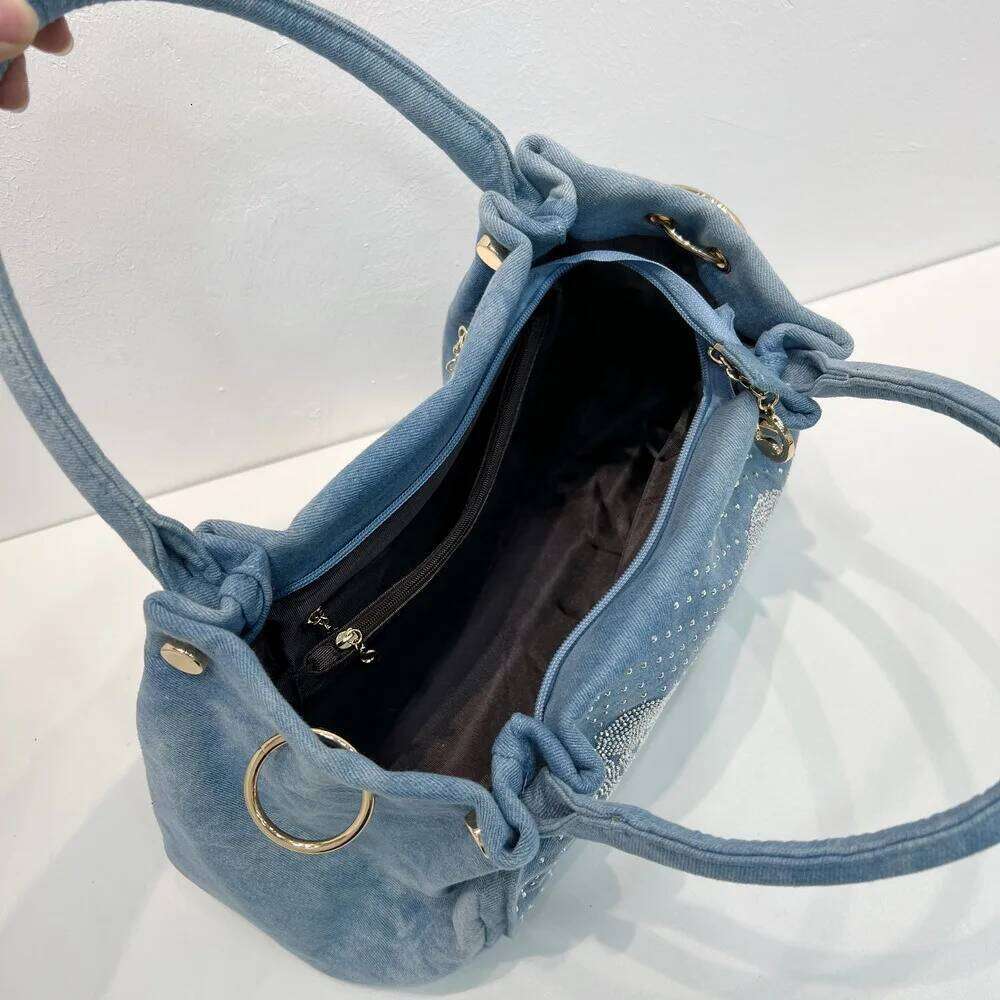 Designer Bag New Women S Casual Denim Hand Bill Shoulder Crossbody Dia Encrusted Large Capacity Holiday