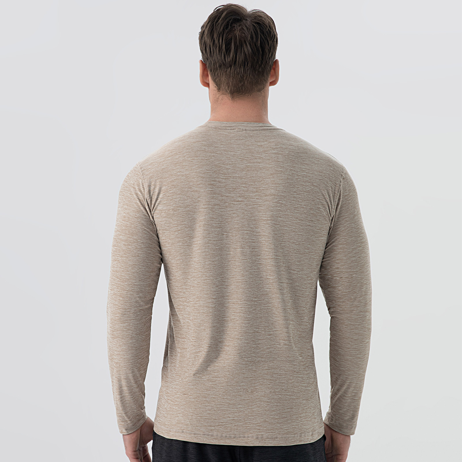 Classic Sleeve Style Mens Apparel: Soft Linen-Cotton Heathershirt for Everyday Wear