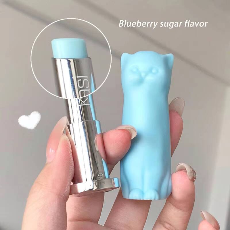 6 Styles Cat Balm Tint Long Lasting Moisturizing Not Greasy Prevent Dryness Gloss Lip Mask Care Lipstick Girls Makeup Base happy