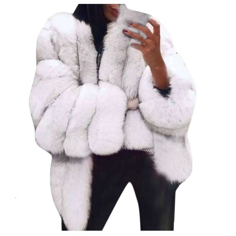 Mink Coats Women 2022 Winter Top Fashion Pink Faux Coat Elegant Thick Warm Outerwear Fake Fur Jacket Chaquetas Mujer