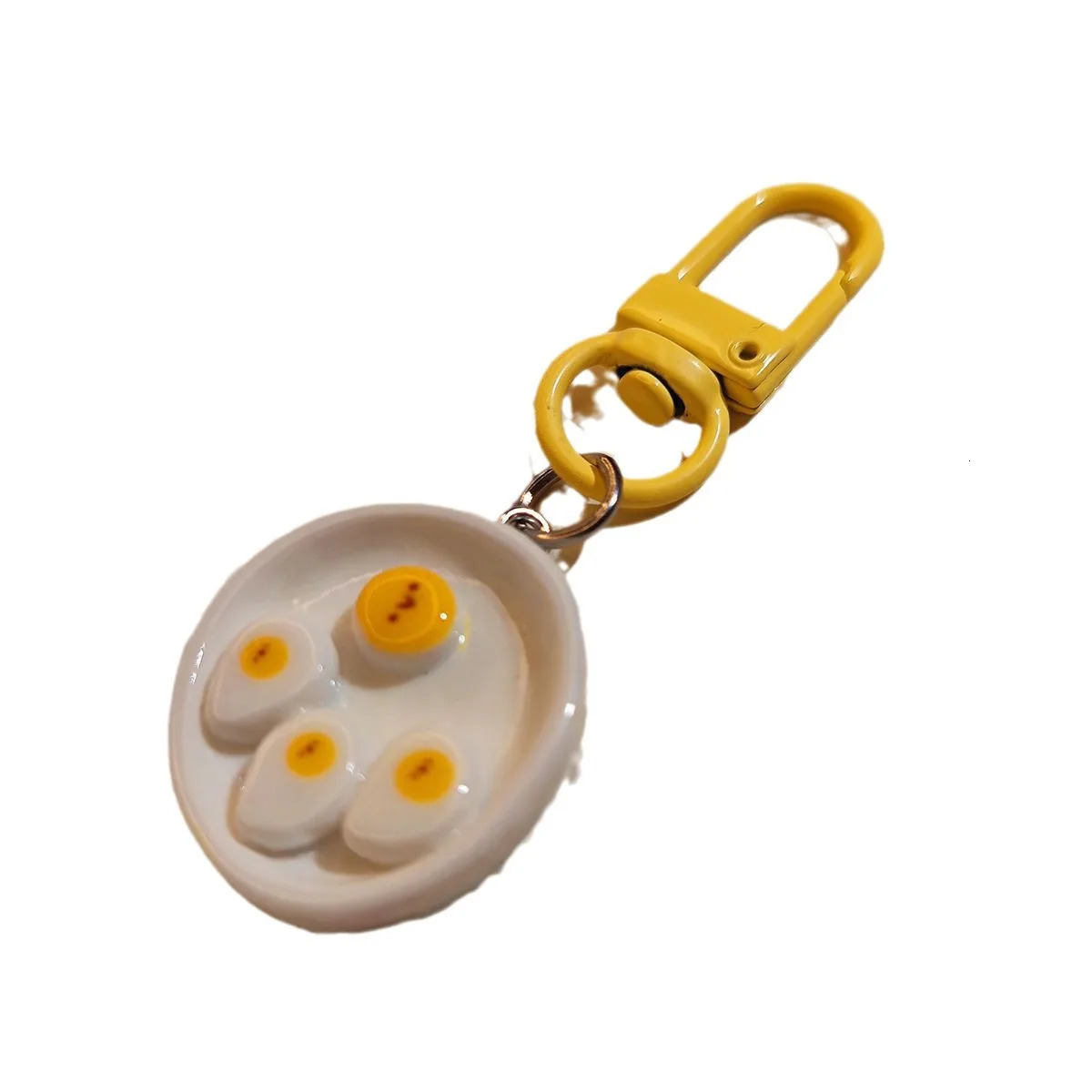 Pendant Bag Chain Cute Breakfast Plate Fun Realistic Food Toy Keychain Girlish Backpack Accessory Couples Friend 250616