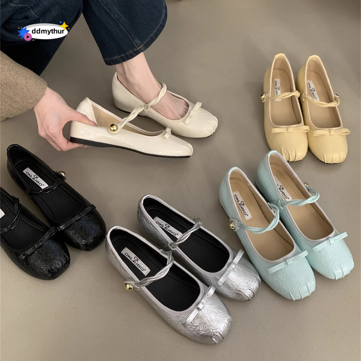 Women's Hidden Heel 2025 New Spring French Style Mary Jane Soft Sole Commuter Small Leather Shoes Loafers ddmythur