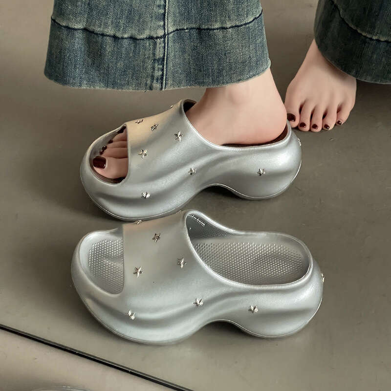 2025 Summer New Casual Girl's One-Strap Fashion Versatile Thick-Soled Height-Increasing Sandals for Women