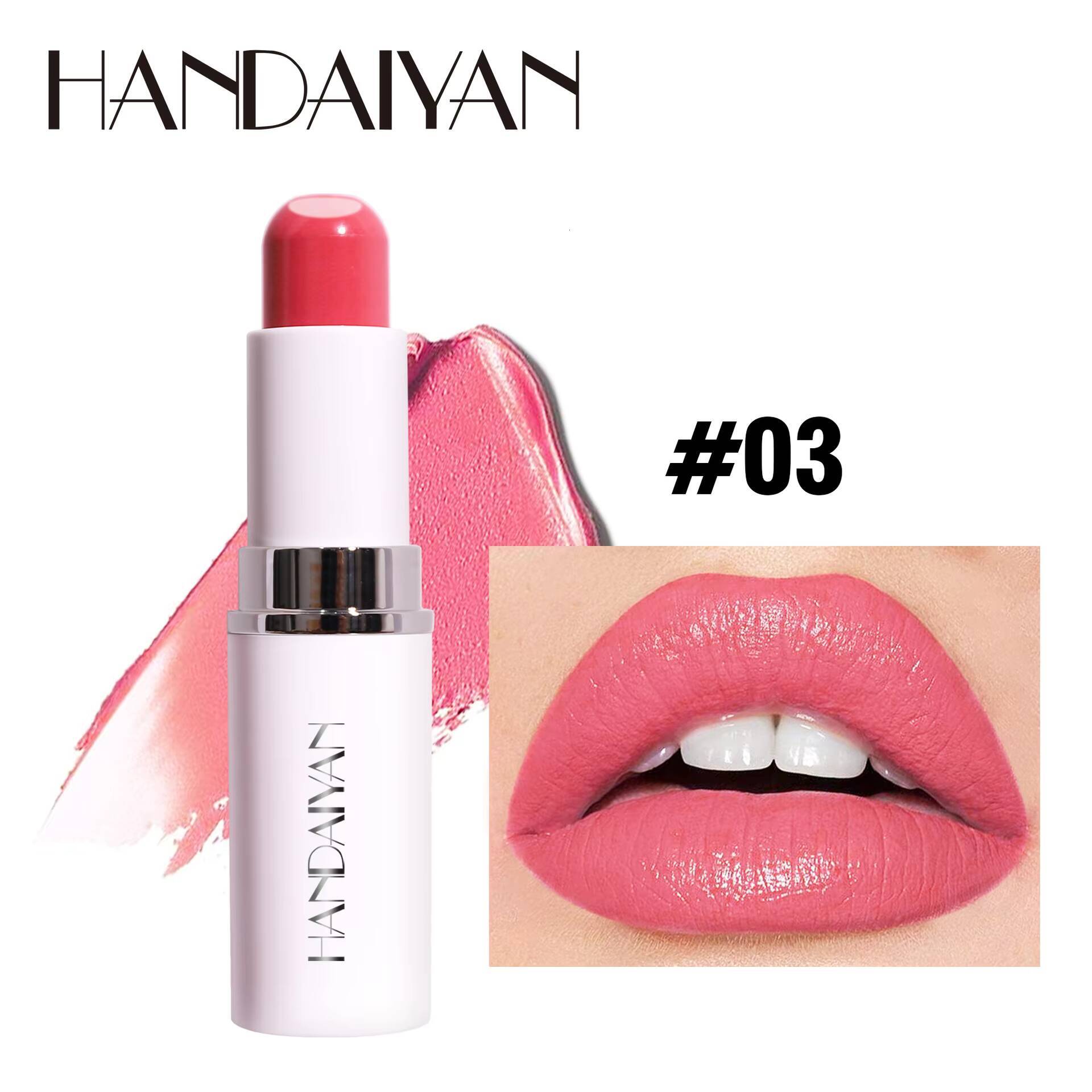 Handaiyan 8 Colors Matte Waterproof Velvet Nude Lipstick Sexy Red Brown Pigments Makeup Long Lasting Profissional happy