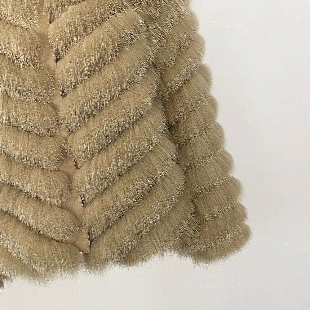 MENINA 2025 New Winter Clothing Women Natural Fox Jacket Fashion Warm Real Fur Coat Long Sleeve Style Streetwear Lady