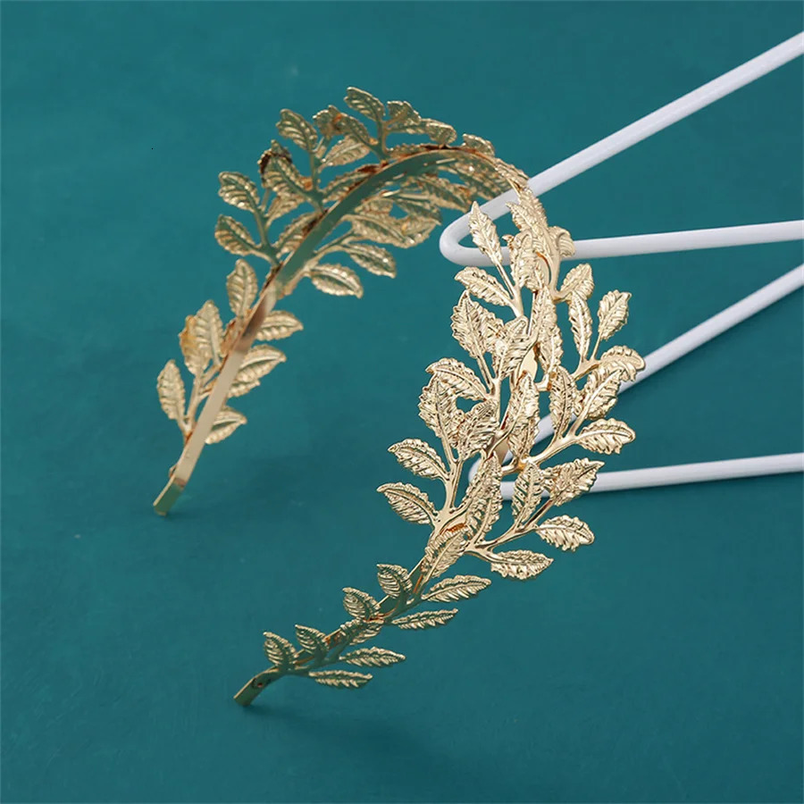 Fashionable crystal pearl alloy leaf headband for women romantic wedding elegant bride wedding pography hair accessories 250610