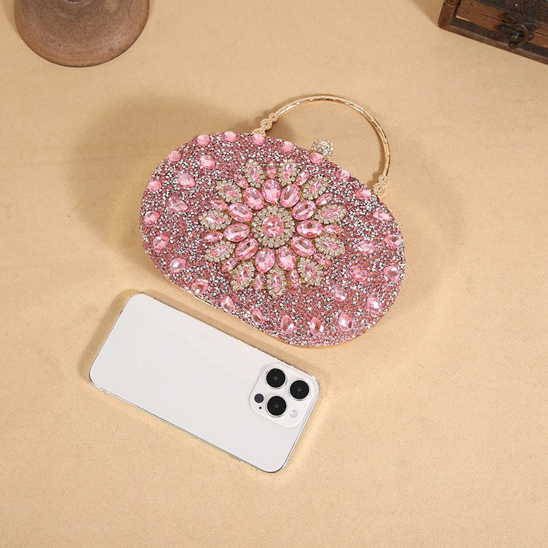 Crossborder explosive sunflower dinner bag Fashion banquet clutch Dress evening Diamond set European and American p 250614