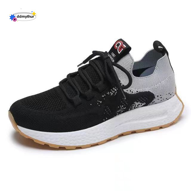 Summer Flyknit Sneakers Women's Spring New Versatile Mesh Breathable Casual Running Shoes ddmythur