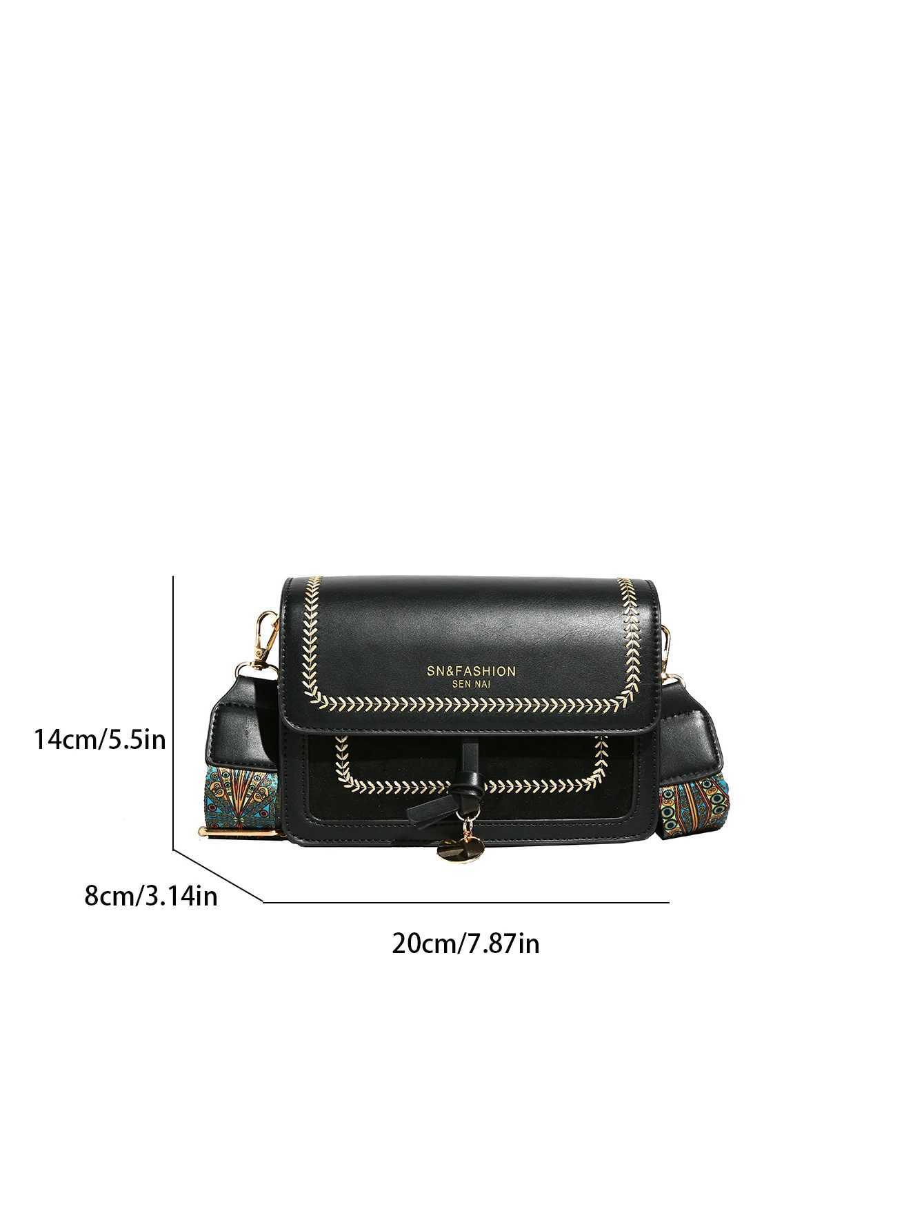 Fashionable Bag for Women Versatile New Crossbody Bag Casual Contrasting Color Small Square Bag Wide Shoulder Strap XJ2520616