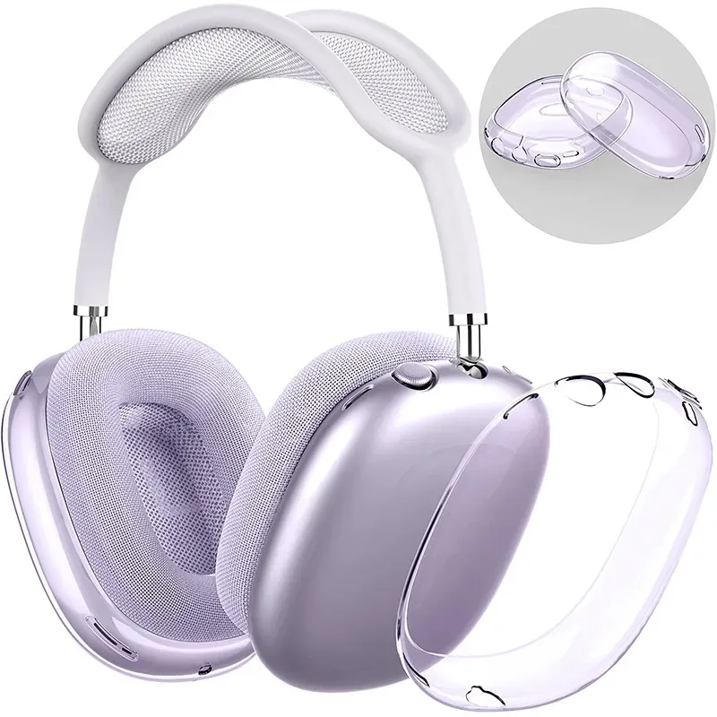 For Airpods 2 pro headphones Max tws earbuds Accessories Transparent TPU Silicone Wireless Bluetooth earphones Max 2 Headset pro max Case