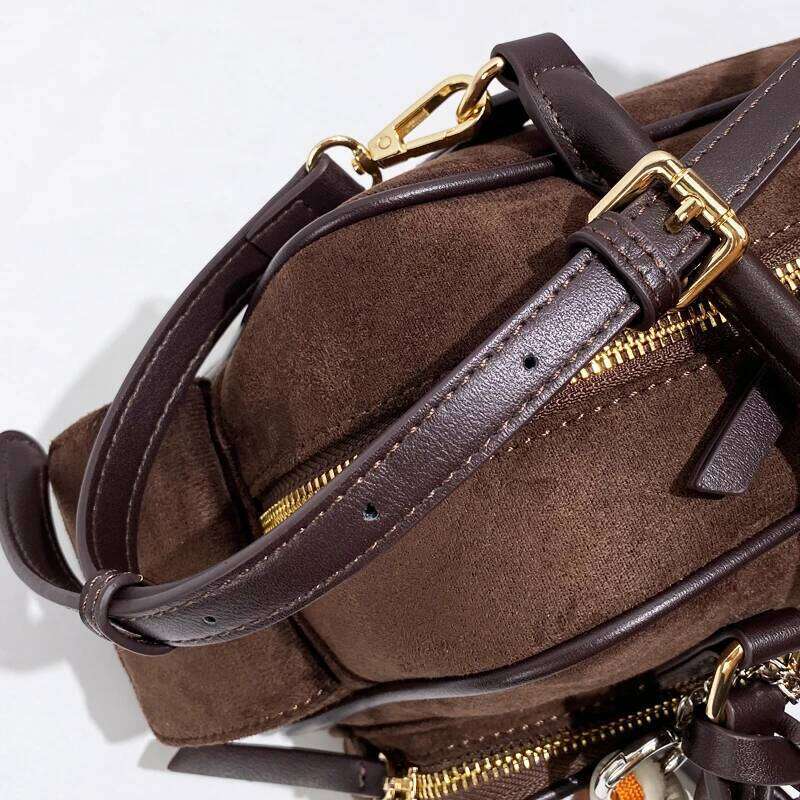 Women's Bags Designer England Style Faux Suede Pillow Bags For Women Designer Handbags And Purses New In Letters Pendant Underarm Shoulder